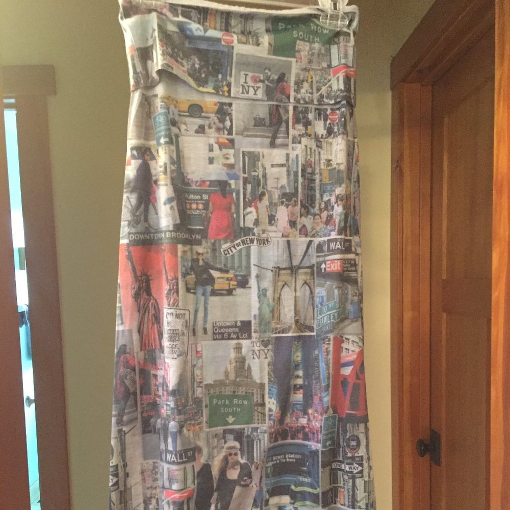 New York City maxi skirt stretchy graphic images